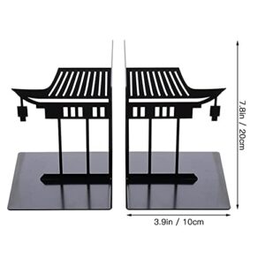 HALOU 1 Pair of Practical Metal Bookends Chinese Style Bookshelf Book Stands Reading Bookshelf