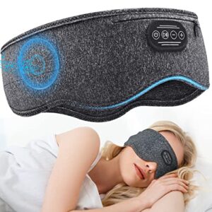 sleep headphones bluetooth sleeping headband: 10hrs wireless music eye mask with soft cozy earbuds comfortable earphones for side sleepers (small size(c: 20″-22″))