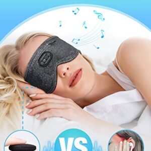 Sleep Headphones Bluetooth Sleeping Headband: 10Hrs Wireless Music Eye Mask with Soft Cozy Earbuds Comfortable Earphones for Side Sleepers (Small Size(C: 20"-22"))