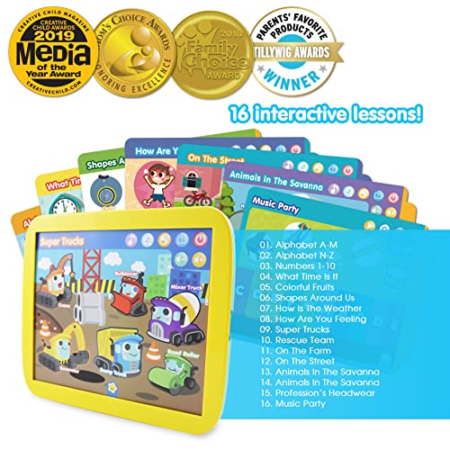 BEST LEARNING INNO PAD Smart Fun Lessons - Educational Tablet Toy to Learn Alphabet, Numbers, Colors, Shapes, Animals, Transportation, Time for Toddlers Ages 2 to 5 Years Old