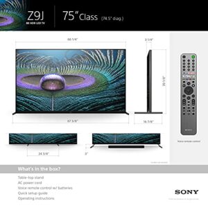 Sony Z9J 75 Inch TV: BRAVIA XR Full Array LED 8K Ultra HD Smart Google TV with Dolby Vision HDR and Alexa Compatibility XR75Z9J- 2021 Model