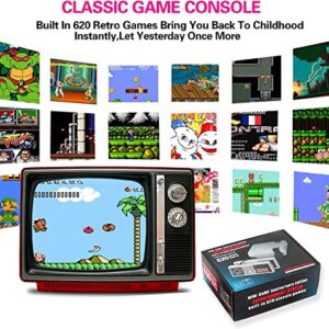 GameNext Mini Game Console Childhood Video Game Consoles Built-in 620 Games with NES Dual Controllers Handheld Game Player Console Classic System Edition Plug & Play For Kids & Adults