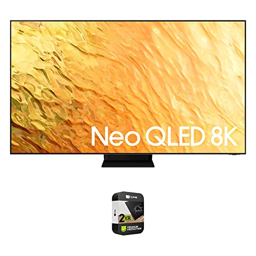 SAMSUNG QN75QN800B 75 Inch QN800B Neo QLED 8K Smart TV 2022 Bundle with Premium 2 YR CPS Enhanced Protection Pack