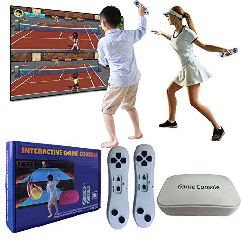 YRPRSODF TV Game Console Built in 883 Games, Retro Video Game Machine with 2.4G Wireless Handheld Gamepad Somatosensory Control, HDMI USB Plug and Play, Kid & Adult Interactive& Puzzle Game,Grey