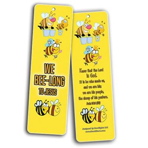 Bookmarks for Kids Children (60 Pack)- Animal Religious NIV Bible Cards - Lion Bee Frog Owl Sheep - John 3:16 Christian Gifts Wall Room Decor Homeschooling Scrapbooking Journal Art Craft