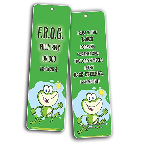 Bookmarks for Kids Children (60 Pack)- Animal Religious NIV Bible Cards - Lion Bee Frog Owl Sheep - John 3:16 Christian Gifts Wall Room Decor Homeschooling Scrapbooking Journal Art Craft