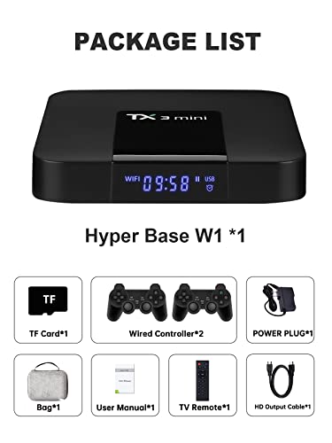 Retro Game Console with Built in 49,159 Classic Games, Emulator Console Plug and Play Video Games for TV, 110000+ Free Game Resources, Video Game Console Compatible with MAME/Atari/PSP etc, 4K HD