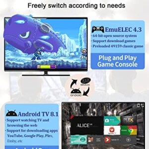 Retro Game Console with Built in 49,159 Classic Games, Emulator Console Plug and Play Video Games for TV, 110000+ Free Game Resources, Video Game Console Compatible with MAME/Atari/PSP etc, 4K HD