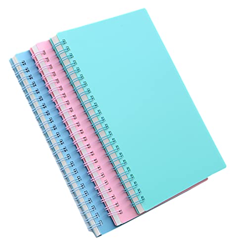 Spiral Notebook, 6 Pcs A5 Thick Plastic Hardcover 8mm Ruled 6 Color 80 Sheets -160 Pages Journals for Study and Notes (6 colors, A5 5.7" x 8.3"-Ruled)