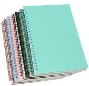 spiral notebook, 6 pcs a5 thick plastic hardcover 8mm ruled 6 color 80 sheets -160 pages journals for study and notes (6 colors, a5 5.7″ x 8.3″-ruled)