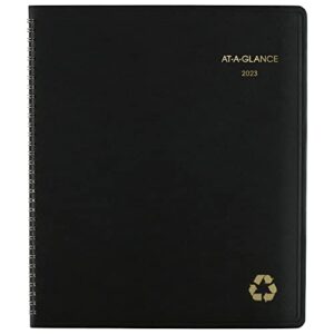 at-a-glance 2023 monthly planner, 9″ x 11″, large, recycled, monthly tabs, black (70260g05)