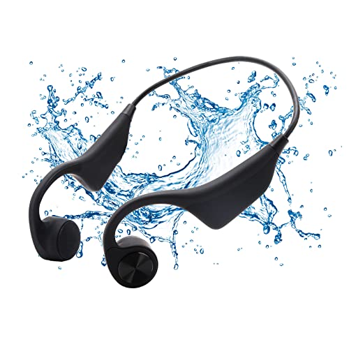 Wallfire Bone Conduction Headphone Wireless Bluetooth Open- Ear Sport Headphones for Workouts and Running Built- in Mic for Hands- Free Calls