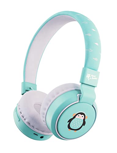 Planet Buddies Cute Penguin On-Ear Bluetooth Headphones for Kids | Foldable Wireless Kids Headphones | Kids Headset with Microphone for Tablets and Phones | Child-Safe Volume for School, Music & Calls