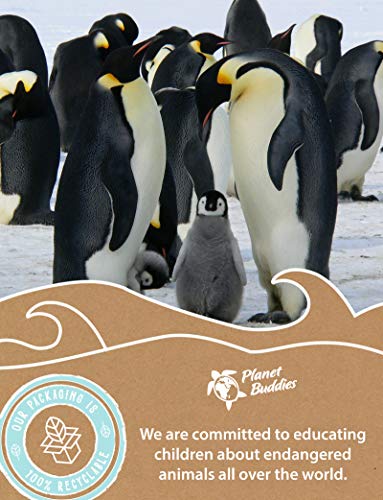 Planet Buddies Cute Penguin On-Ear Bluetooth Headphones for Kids | Foldable Wireless Kids Headphones | Kids Headset with Microphone for Tablets and Phones | Child-Safe Volume for School, Music & Calls