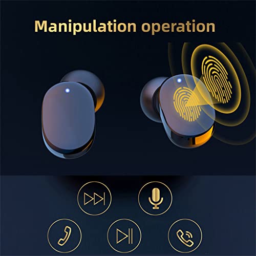 Wireless Bluetooth Headphones - LED Breathing Lamp Digital Display Earphones Waterproof Headphone 3D Stereo Sports Earbuds with Microphone Touch-Control Charging Bin Headset