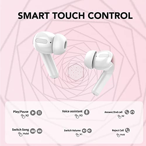 Ajblg Wireless Headphones, X15 Wireless Earbuds Bluetooth Headphones with Mic,35H Play Time USB C Earphones Ipx7 Waterproof Earbuds Wireless Deep Bass Digital Display