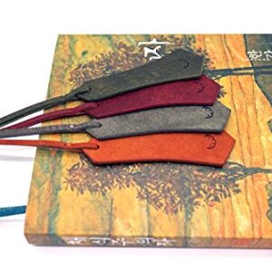 Ari Crafts Leather Bookmark, Hand Crafted Bookmark, Handmade Bookmark, Italian Leather Handmade Bookmark, Book Item 5 pcs (5 Colors)