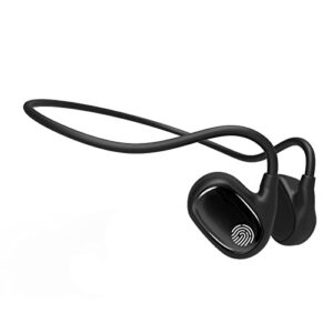 bone conduction headphones with touch control, hi-fi stereo open-ear wireless bluetooth headphones, sweatproof wireless sport earphones, suitable for running, cycling, hiking, driving