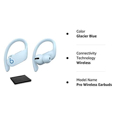 Beats_by_dre Beats Powerbeats Pro Wireless Earbuds - Class 1 in-Ear Bluetooth Headphones with Bonus Cleaning Cloth - Glacier Blue