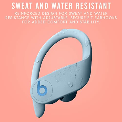 Beats_by_dre Beats Powerbeats Pro Wireless Earbuds - Class 1 in-Ear Bluetooth Headphones with Bonus Cleaning Cloth - Glacier Blue