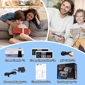 Retro Game Console with 620 Games and 2 Classic Controllers,Plug and Play Video Games with AV Output,8-Bit Video Classic Mini Retro Game System with Classic Games for Kids and Adults Gifts