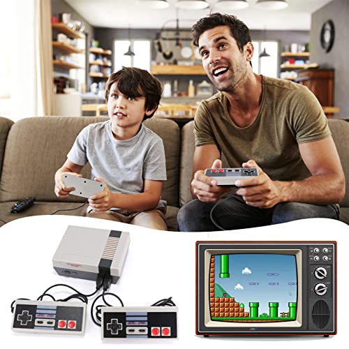 Retro Game Console with 620 Games and 2 Classic Controllers,Plug and Play Video Games with AV Output,8-Bit Video Classic Mini Retro Game System with Classic Games for Kids and Adults Gifts