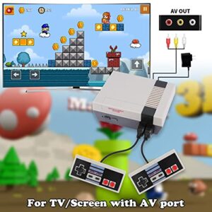 Retro Game Console with 620 Games and 2 Classic Controllers,Plug and Play Video Games with AV Output,8-Bit Video Classic Mini Retro Game System with Classic Games for Kids and Adults Gifts