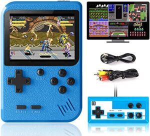 retro handheld game console, portable retro video game console with 400 classical fc games 3.0-inch screen 1020mah battery support for tv connection and two players valentines day gifts for boys