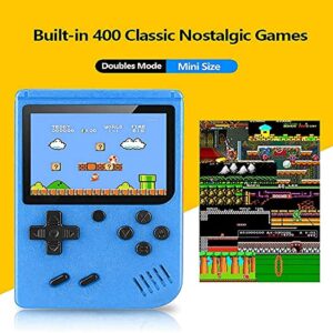 Retro Handheld Game Console, Portable Retro Video Game Console with 400 Classical FC Games 3.0-Inch Screen 1020mAh Battery Support for TV Connection and Two Players Valentines Day Gifts for Boys