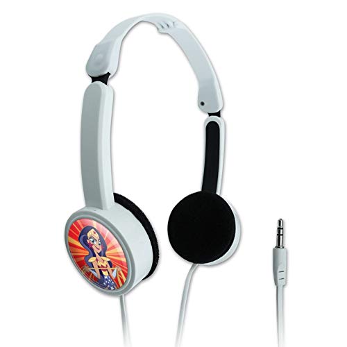 GRAPHICS & MORE DC Super Hero Girls Wonder Woman Novelty Travel Portable On-Ear Foldable Headphones