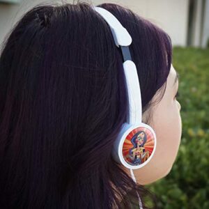 GRAPHICS & MORE DC Super Hero Girls Wonder Woman Novelty Travel Portable On-Ear Foldable Headphones