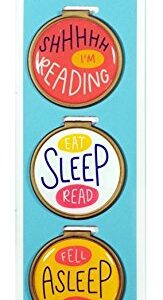 Just Clip it! Quote Bookmarks - (Set of 3 clip over the page markers) - MY WORKOUT is READING in BED, SLEEP is good, BOOKS are BETTER, SO many BOOKS, SO little TIME.Funny Bookmark Set of all ages.