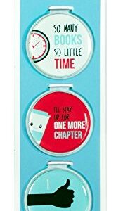 Just Clip it! Quote Bookmarks - (Set of 3 clip over the page markers) - MY WORKOUT is READING in BED, SLEEP is good, BOOKS are BETTER, SO many BOOKS, SO little TIME.Funny Bookmark Set of all ages.