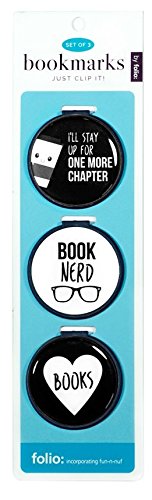 Just Clip it! Quote Bookmarks - (Set of 3 clip over the page markers) - MY WORKOUT is READING in BED, SLEEP is good, BOOKS are BETTER, SO many BOOKS, SO little TIME.Funny Bookmark Set of all ages.