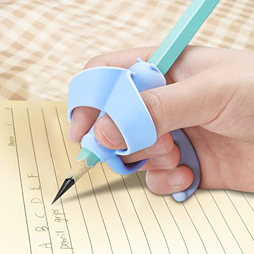 ZZWS 5 Stage Progressive Pencil Grips for Kids Handwriting Writing Aid Tools Trainer Posture Correction Finger Pen Grippers for Toddlers 2-4 Preschool Must Haves, Back to School Gift for Kids(5Pcs)