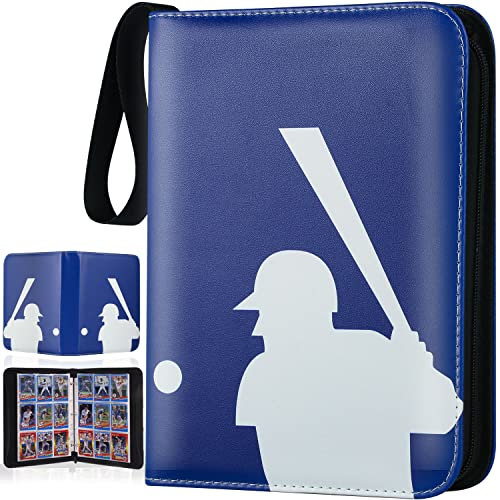 Card Binder 9 Pocket, Trading Card Binder with Sleeves, Baseball Card Binder, Sports Card Binder Collectible Trading Card Albums Fits 900 Cards with 50 Removable Sleeves