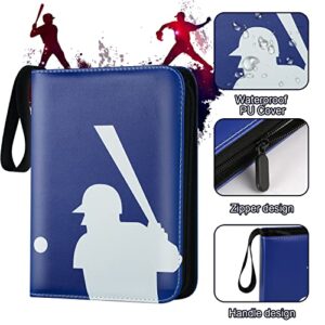 Card Binder 9 Pocket, Trading Card Binder with Sleeves, Baseball Card Binder, Sports Card Binder Collectible Trading Card Albums Fits 900 Cards with 50 Removable Sleeves