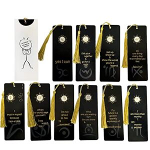 10 pcs bookmarks for women, cool funny unique bookmarks, personalized bookmarks for teens, bookmark set for self-improvement and self-encouragement
