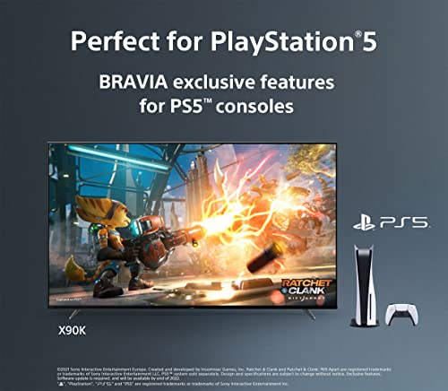 Sony 65 Inch 4K Ultra HD TV X90K Series: BRAVIA XR Full Array LED Smart Google TV with Dolby Vision HDR and Exclusive Features for The Playstation® 5 XR65X90K- 2022 Model