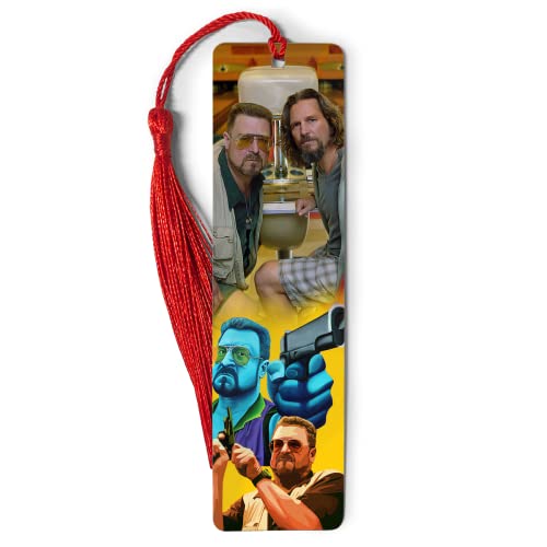 Bookmarks Ruler Metal Walter Measure Sobchak Bookworm Big Bookography Lebowski Reading Tassels for Book Bibliophile Gift Reading Christmas Ornament Markers Bookmark