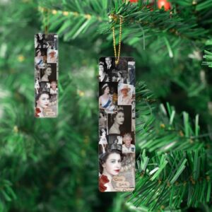 Bookmarks Metal Ruler Queen Measure Elizabeth Bookography Bookworm Reading Tassels for Book Bibliophile Gift Reading Christmas Ornament Markers