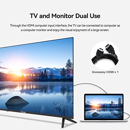 Caixun TV 40 inch 1080p FHD Smart Android TV with Chromecast Built-in, HDMI, USB (HDMI Cable Included - EC40V2FA)