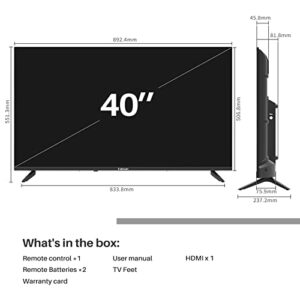 Caixun TV 40 inch 1080p FHD Smart Android TV with Chromecast Built-in, HDMI, USB (HDMI Cable Included - EC40V2FA)