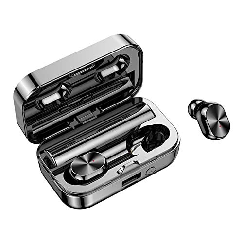 dazeni True Wireless Mini Bluetooth 5.2 Earbuds in Ear Light-Weight Headphones with Charging Case, Noise Cancelling Sport Earphones Built-in Mic IPX5 Waterproof Premium Sound Bass Headset