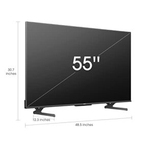 Hisense U8H QLED Series Quantum 4K ULED Mini-LED 55-Inch Class Google Smart TV with Alexa Compatibility, Quantum Dot, 1500-nit HDR10+, and Dolby Vision (55U8H, 2022 Model)