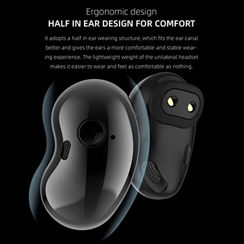 S6 Plus Mini Wireless Earbuds Bluetooth 5.1 in Ear Headphones Built-in Microphone, Light-Weight IPX5 Waterproof Stereo Sport Headset with Charging Case (Black)