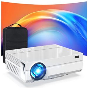 topvision life projector native 1080p projector with bag, 9800l full hd portable movie projector for outdoor use, home projector compatible with tv stick, hdmi, vga, usb, smartphone
