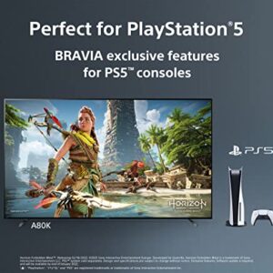 Sony OLED 65 inch BRAVIA XR A80K Series 4K Ultra HD TV: Smart Google TV with Dolby Vision HDR and Exclusive Gaming Features for The Playstation® 5 XR65A80K- 2022 Model