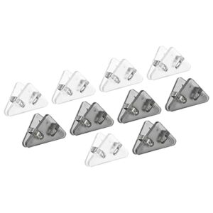 patikil multifunctional document clip,10pcs triangular clips for books pages, prevent books curling for office, reading markers clips, 2 color