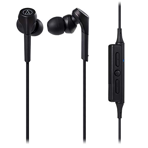 Audio-Technica ATH-CKS550XBTBK Solid Bass Bluetooth Wireless In-Ear Headphones, Black